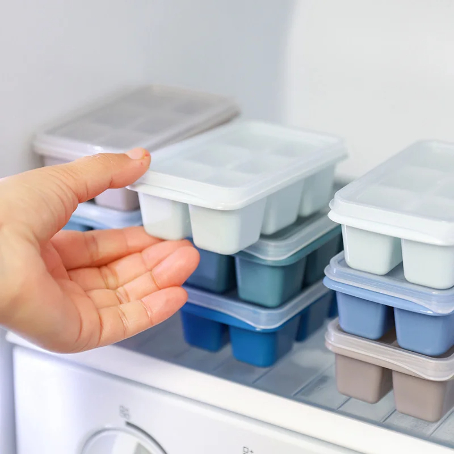 Freezer Tray Baby - 3Pack Silicone Ice Cube Trays with