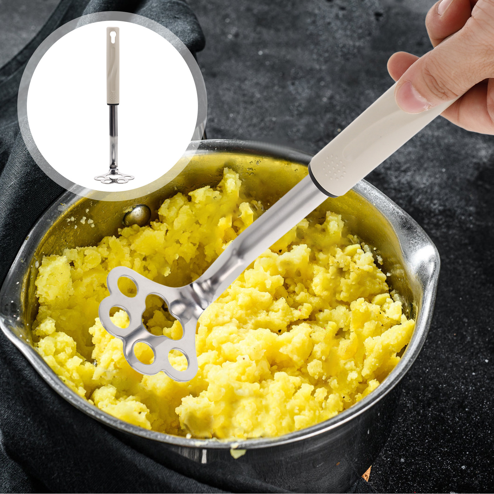 Baby Food With Avocado - Stainless Steel Potato Masher Mini Avocado