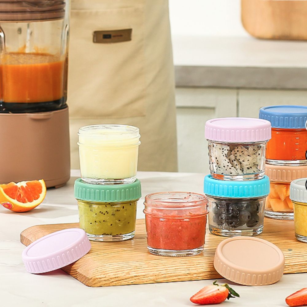 6pcs Multipurpose Glass Baby F - Baby Food Jars 评论和价格