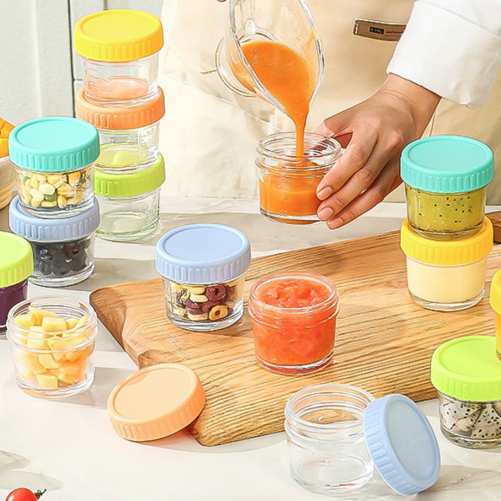 6pcs Mason Jar Glass Baby Food - Baby Food Jars 评论和价格