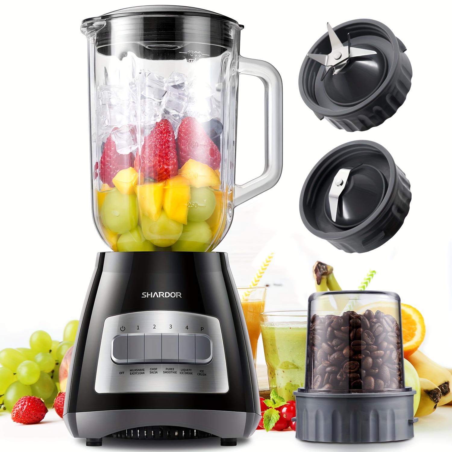 Smoothie Blender with 52 oz Gl - Baby Food Jars 评论和价格