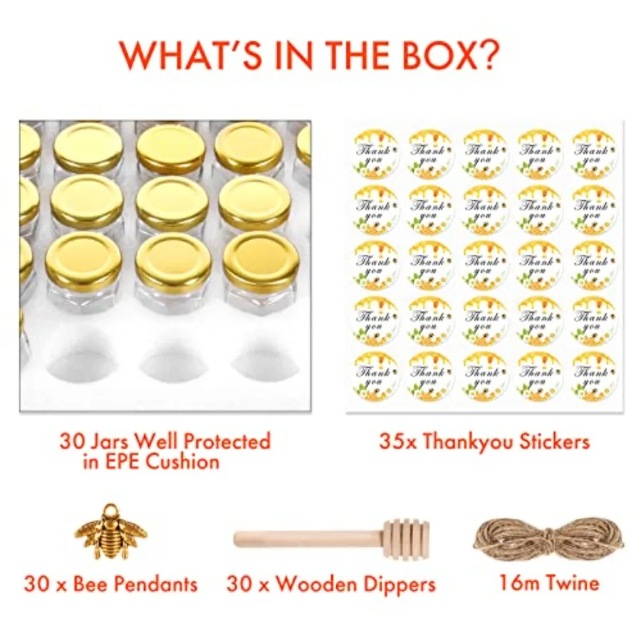 3oz Mini Honey Jars with Dippe - Baby Food Jars 评论和价格