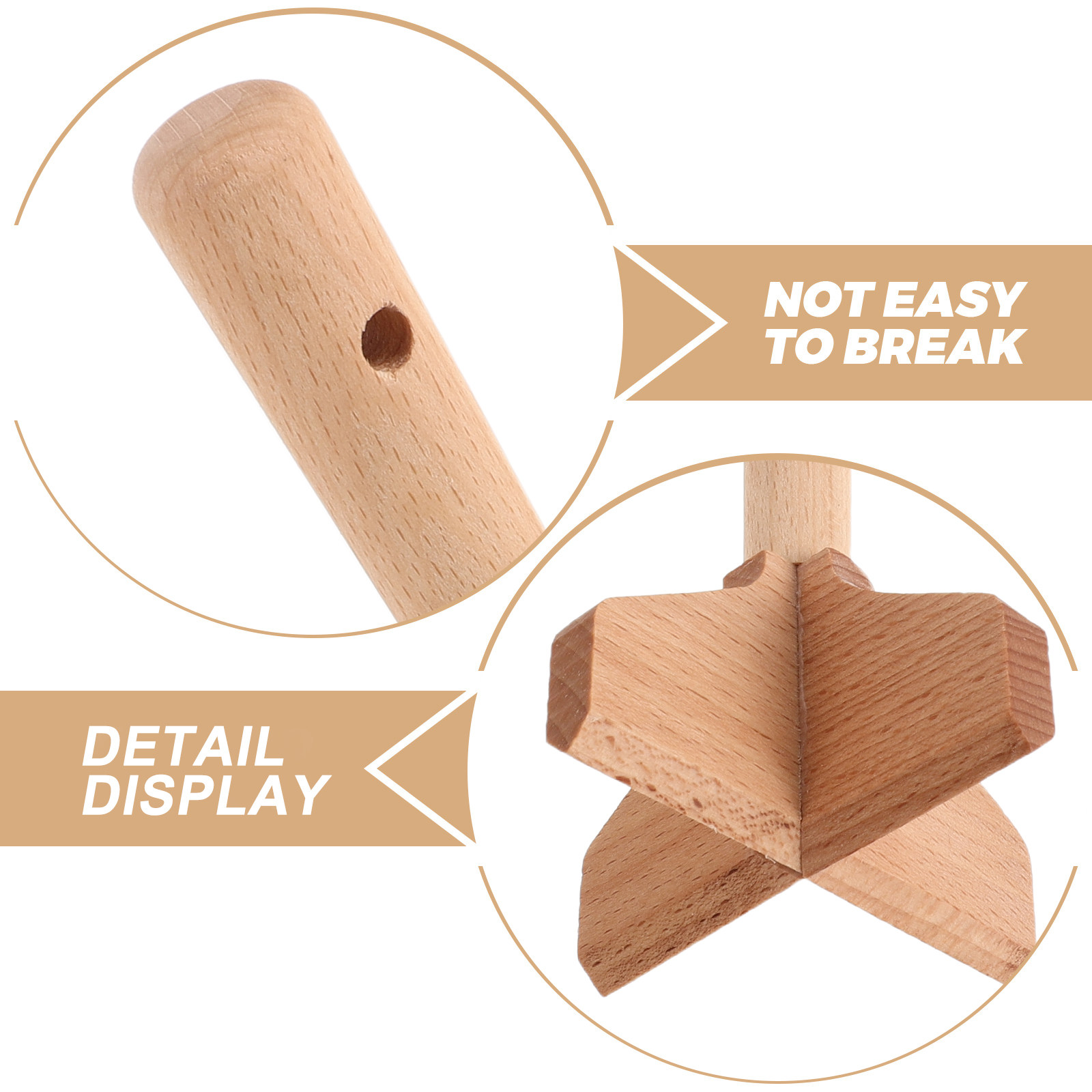 Wooden Potato Masher Beige Erg - Baby Food With Avocado 评论和价格