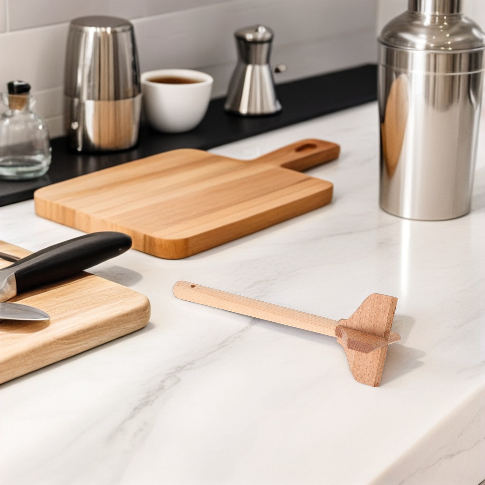 Wooden Potato Masher Beige Erg - Baby Food With Avocado 评论和价格