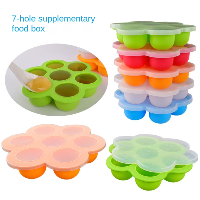 7 Holes Reusable Silicone Baby - Freezer Tray Baby 评论和价格
