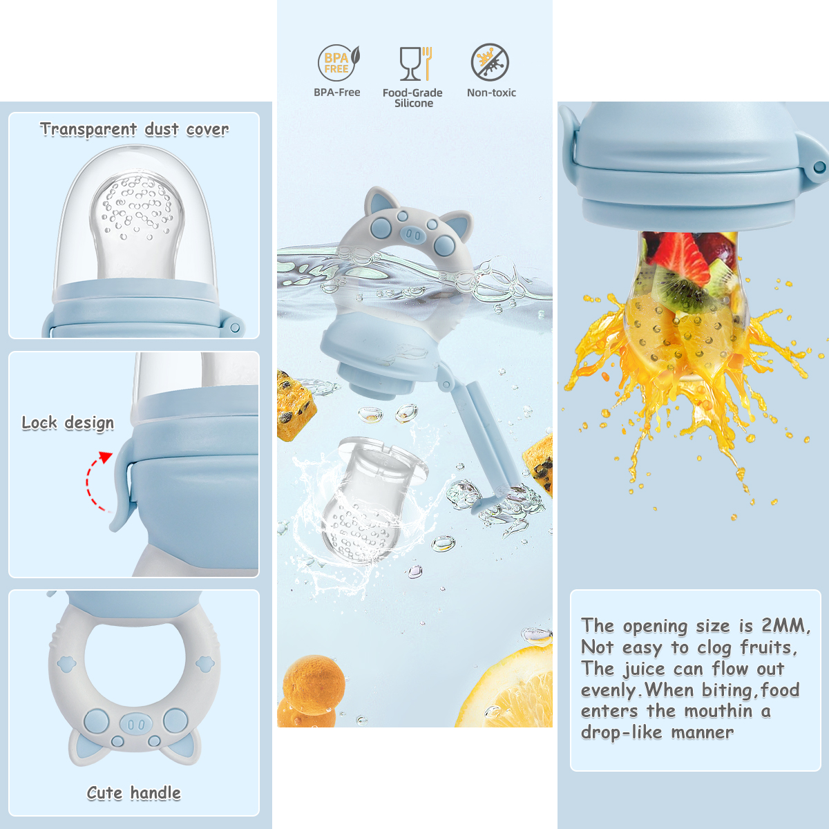 4pcs/set Silicone Fruit & Vege - Baby Food Vegetables 评论和价格