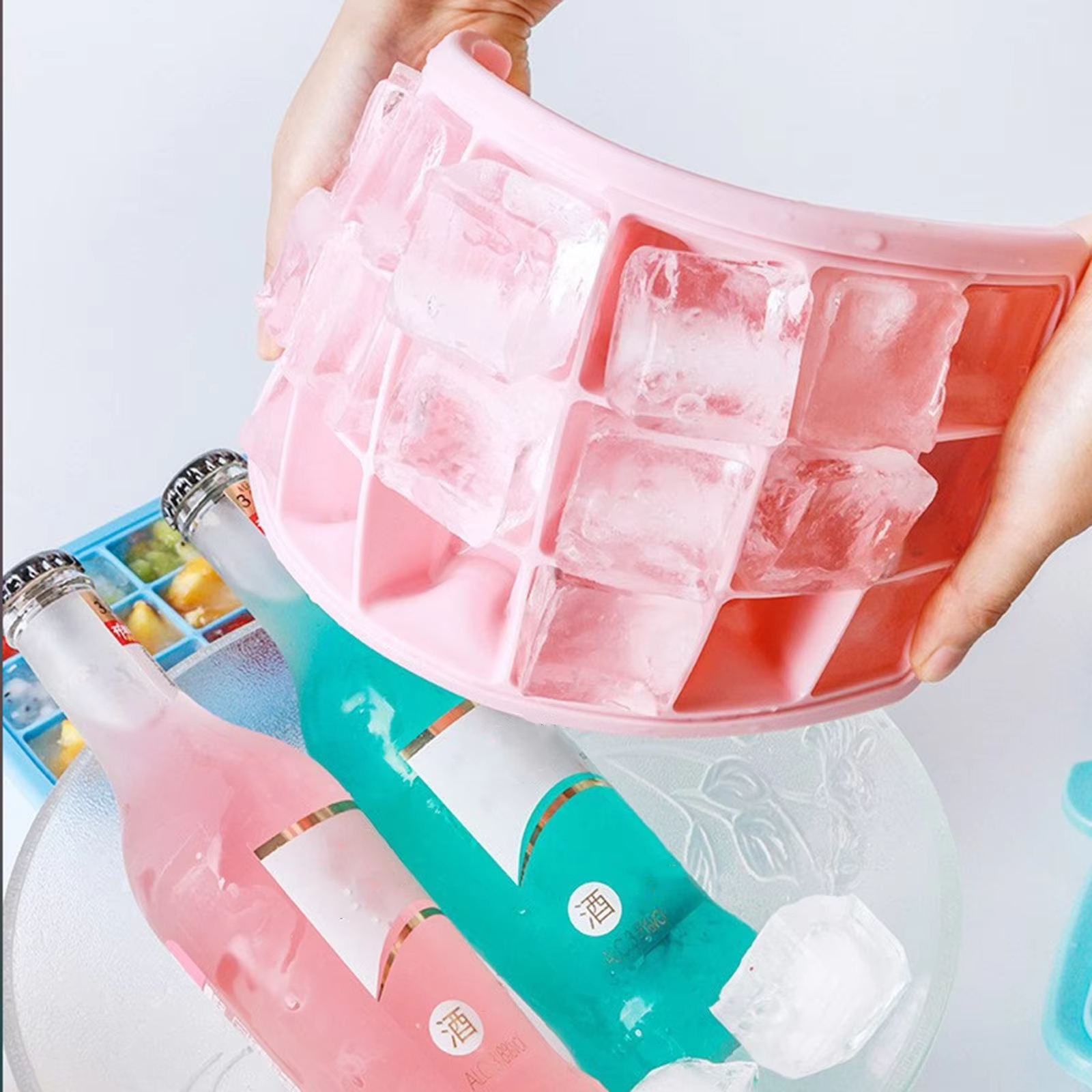 Silicone Ice Cubes Tray with L - Freezer Tray Baby 评论和价格