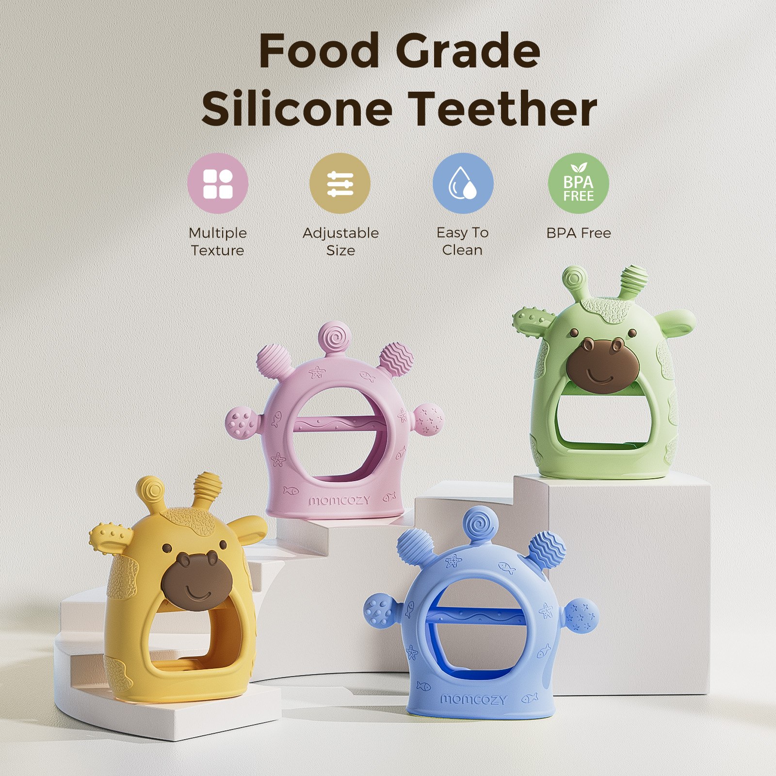 Momcozy Baby Teether Toys, Bab - Baby Food Essentials 评论和价格