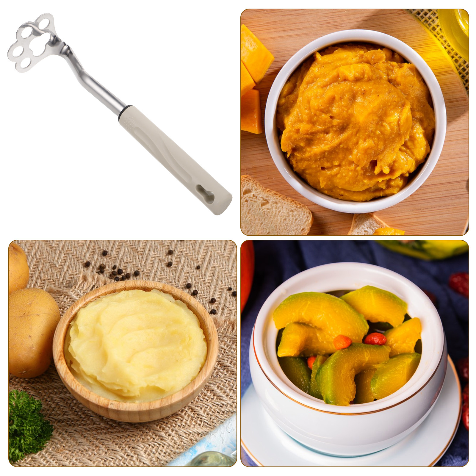 Stainless Steel Potato Masher  - Baby Food With Avocado 评论和价格