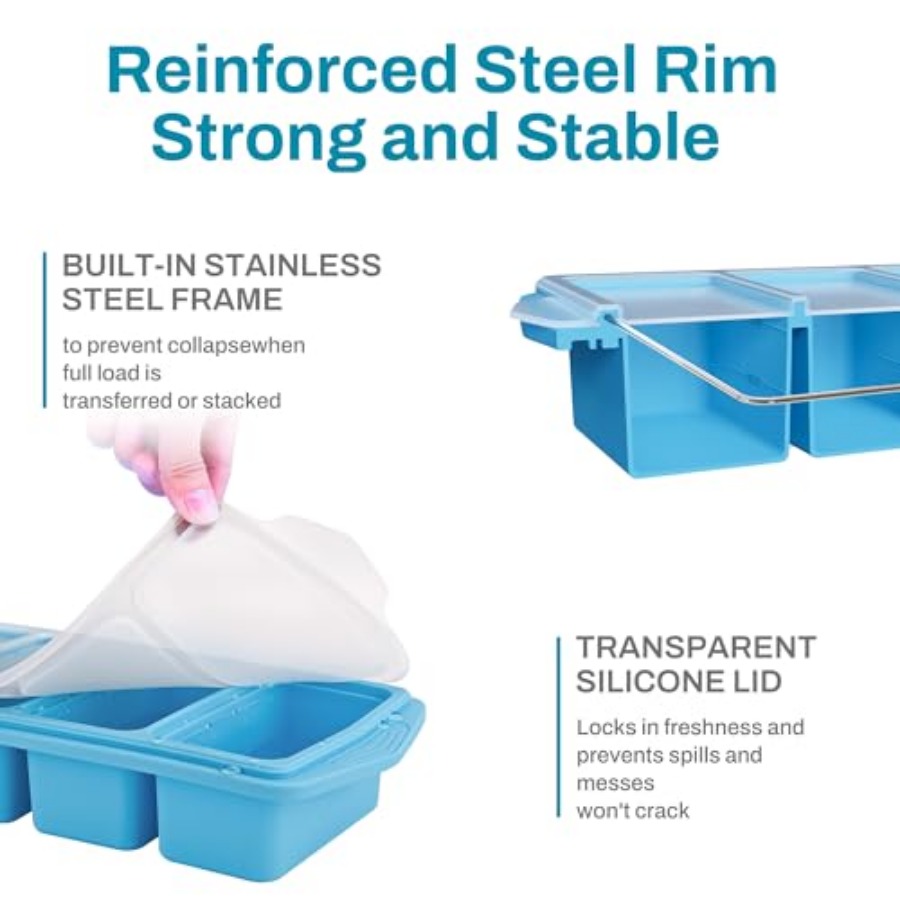 Serenity Blue Silicone Freezer - Freezer Tray Baby 评论和价格