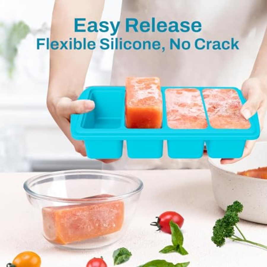 Serenity Blue Silicone Freezer - Freezer Tray Baby 评论和价格